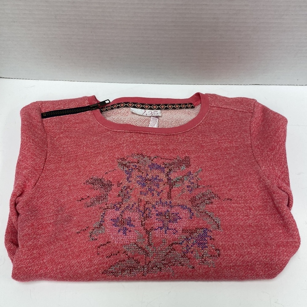 435 Matilda Jane Clothing Girls Pullover Sweatshirt with Embroidery & Zipper